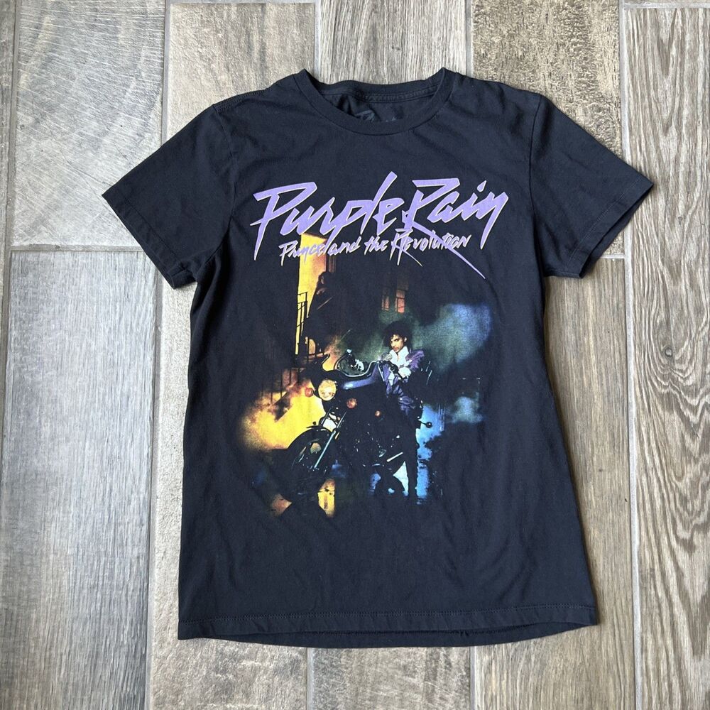 Prince Purple Rain T Shirt Mens Small Black Graphic Band Music Tee